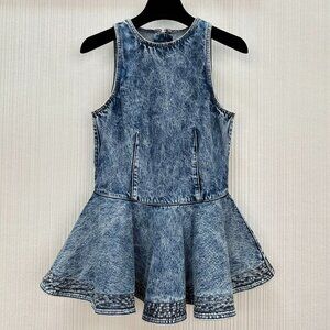 Alaia denim vest dress